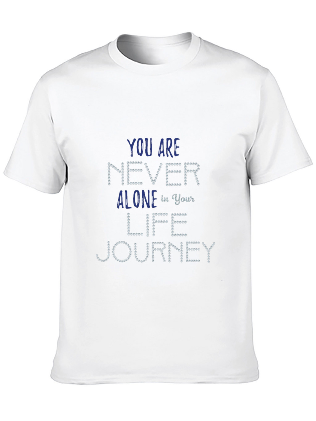 Inspirational Never Alone Black T-Shirt