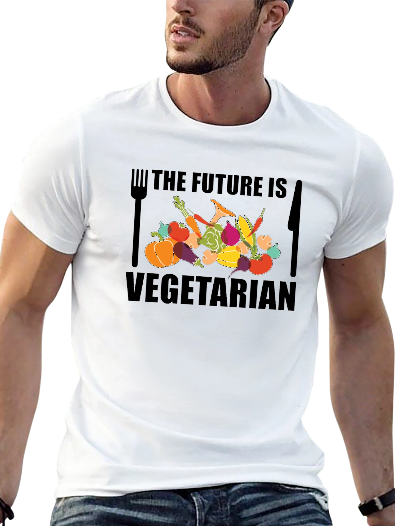 Vegetarian Future Graphic Tee - Black