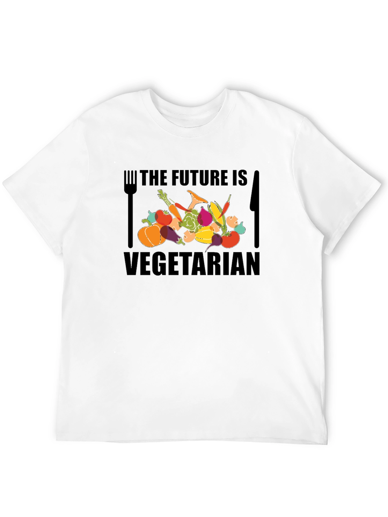 Vegetarian Future Graphic Tee - Black