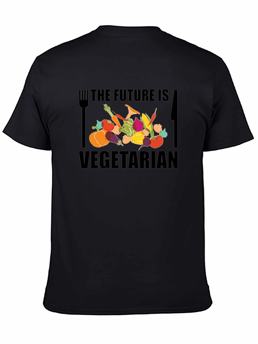 Vegetarian Future Graphic Tee - Black
