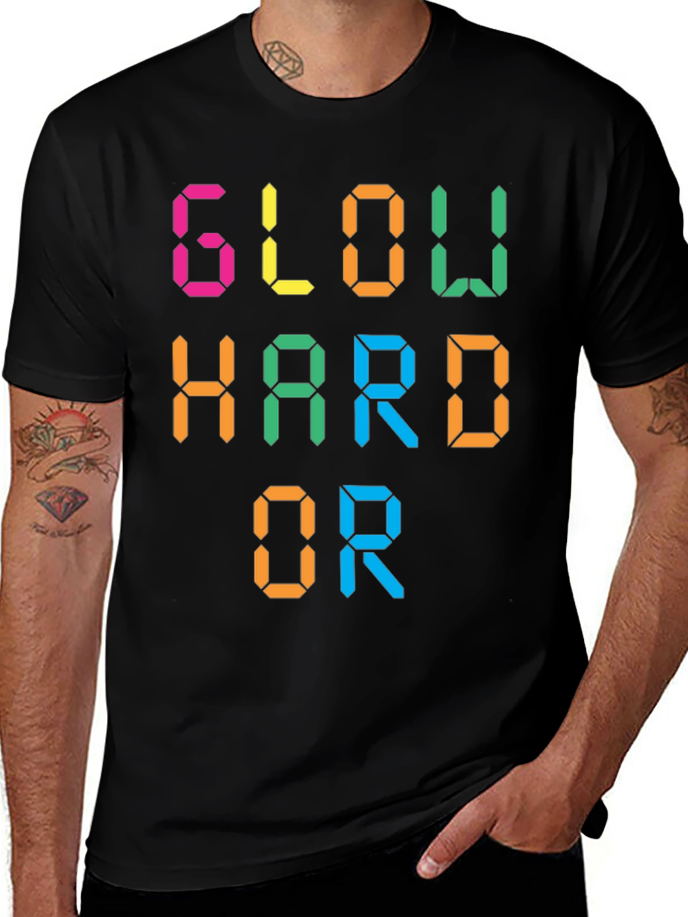 Glow Hard or Glow Home Graphic Tee