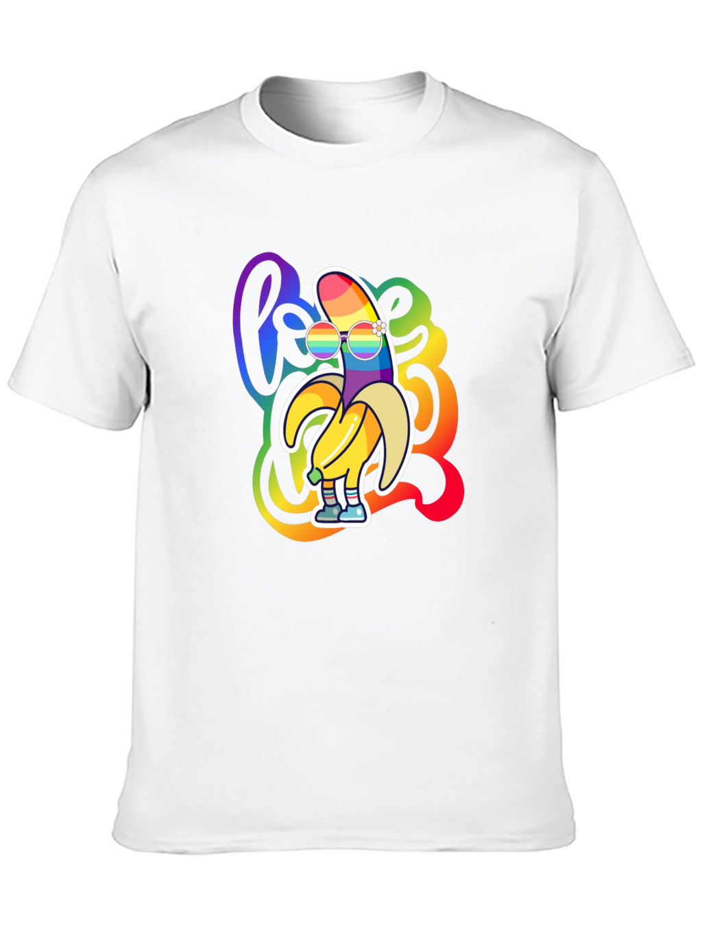 Rainbow Banana LGBT Pride Graphic T-Shirt