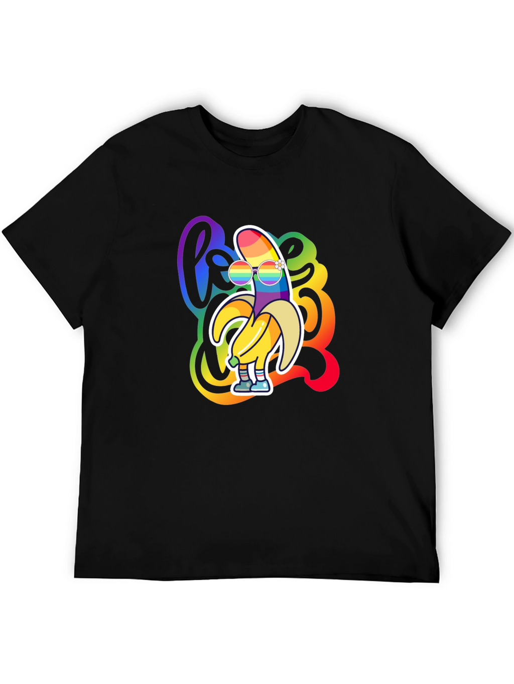 Rainbow Banana LGBT Pride Graphic T-Shirt