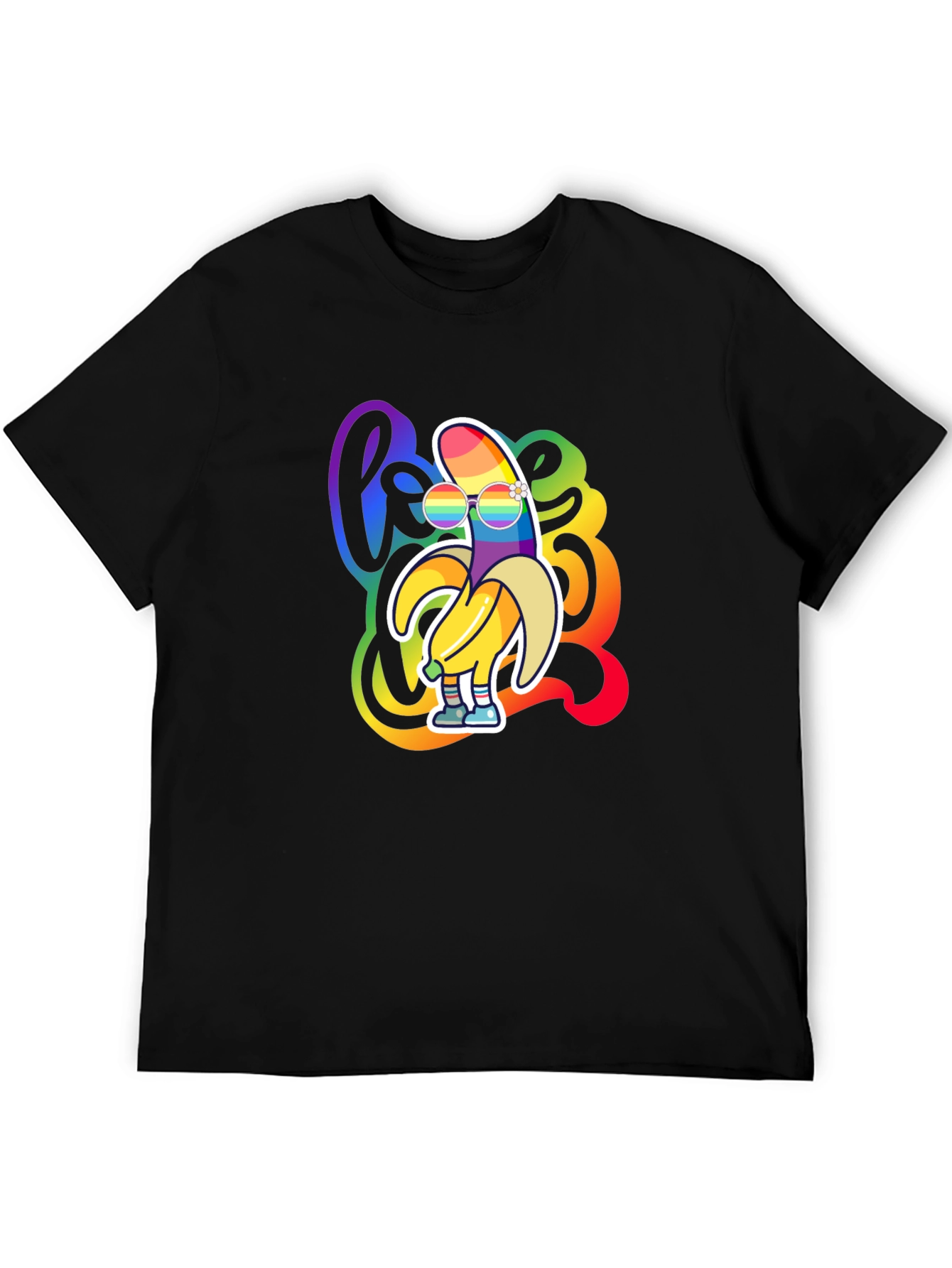 Rainbow Banana LGBT Pride Graphic T-Shirt