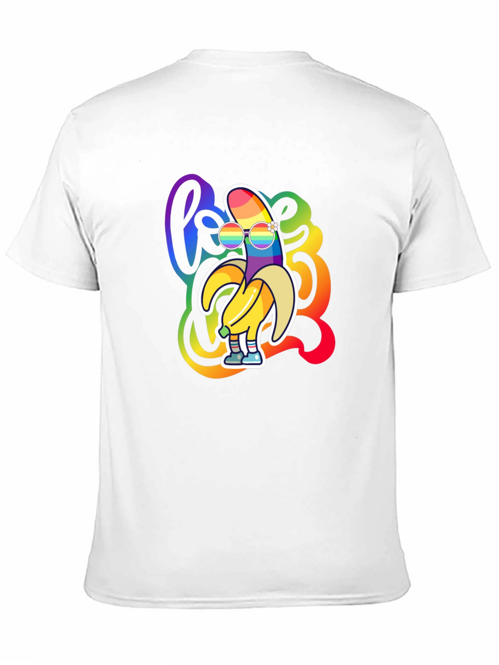 Rainbow Banana LGBT Pride Graphic T-Shirt