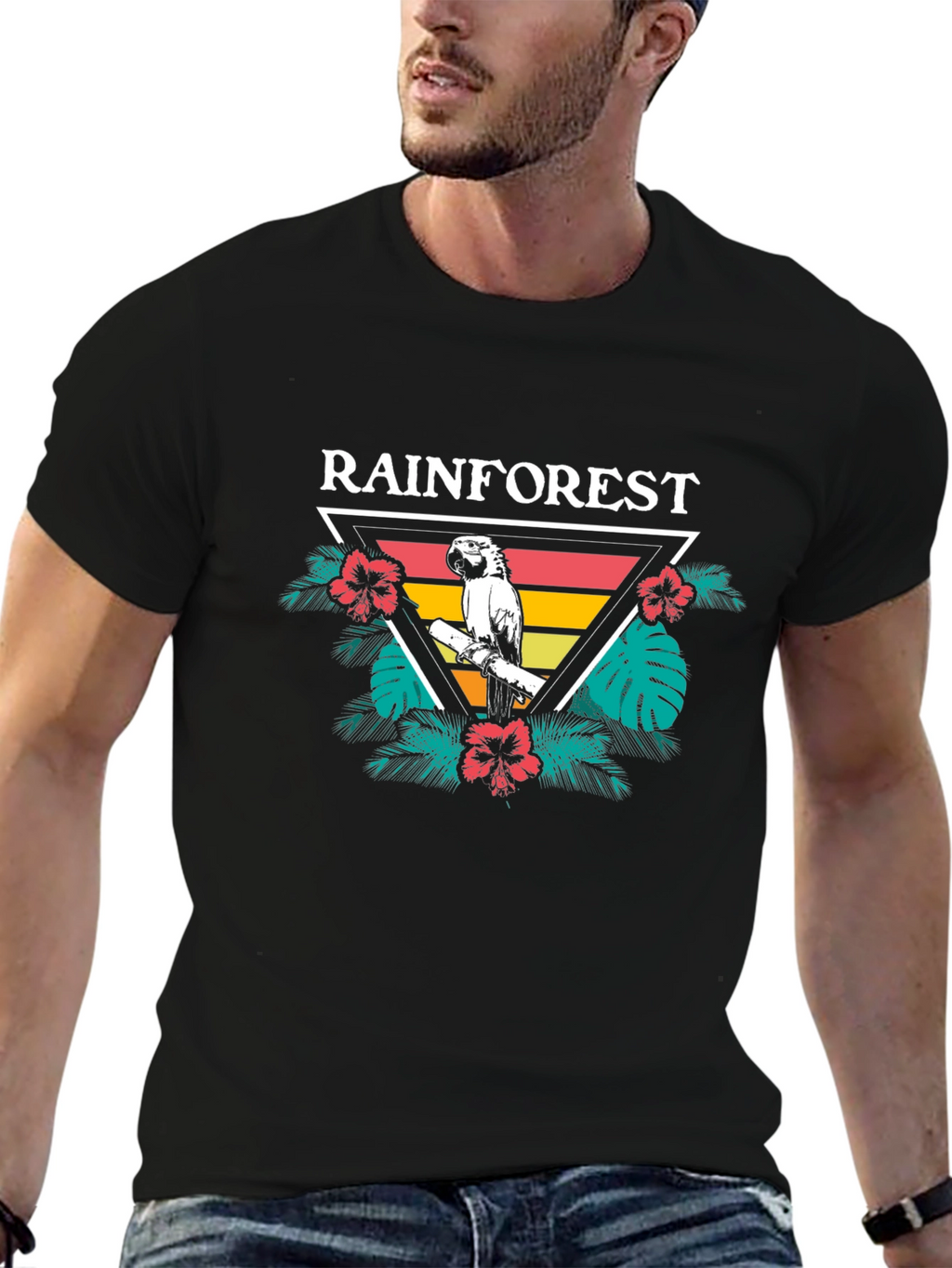 Rainforest Parrot Graphic Tee