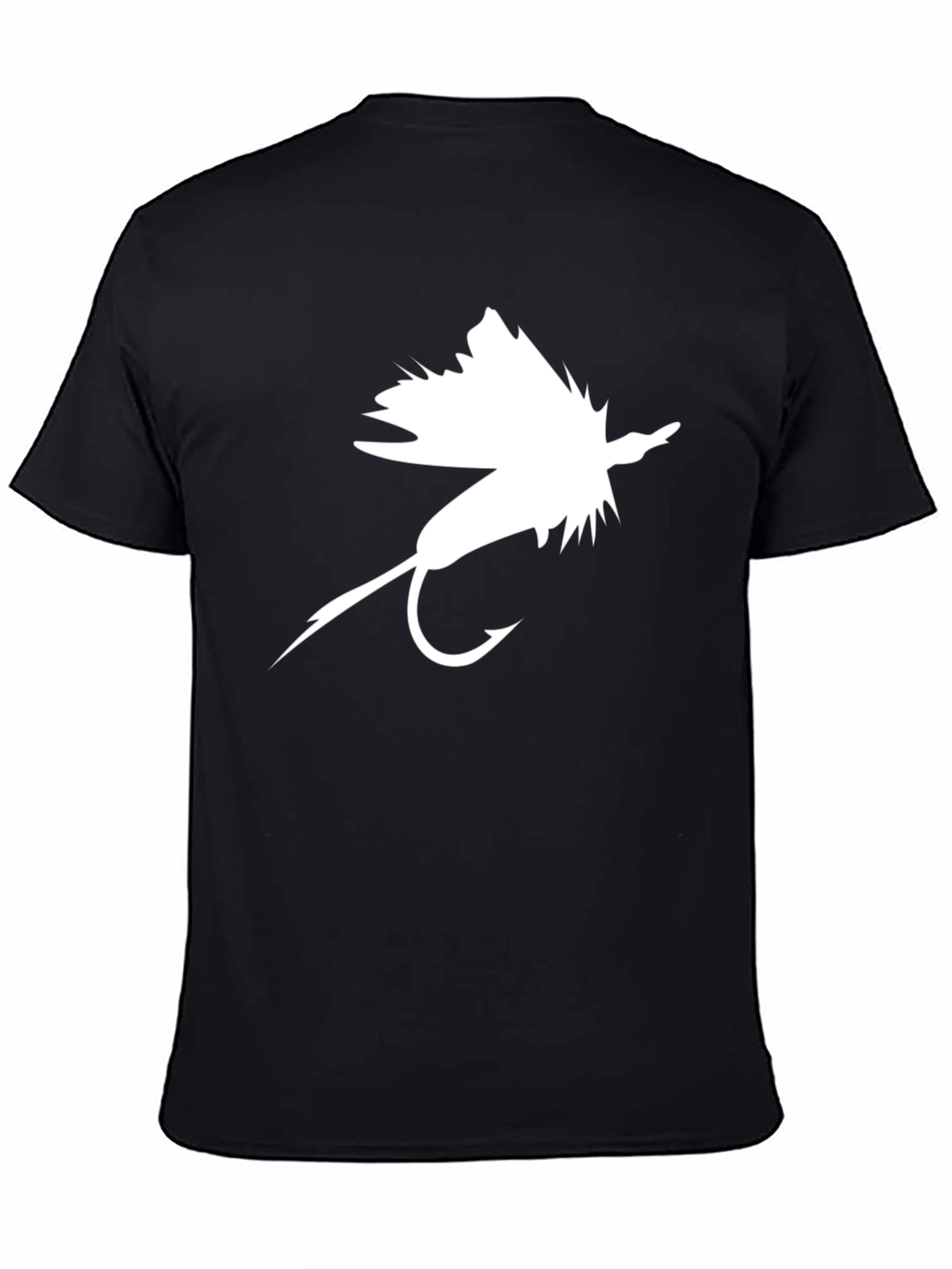 Fly Fishing Lure Graphic Tee - Black
