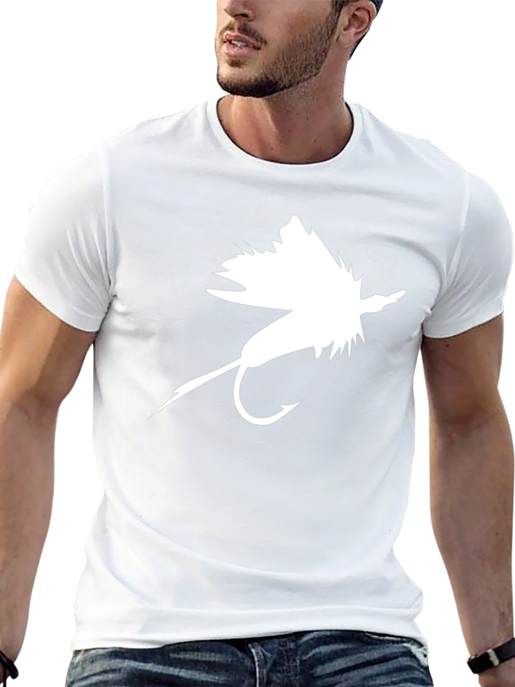 Fly Fishing Lure Graphic Tee - Black