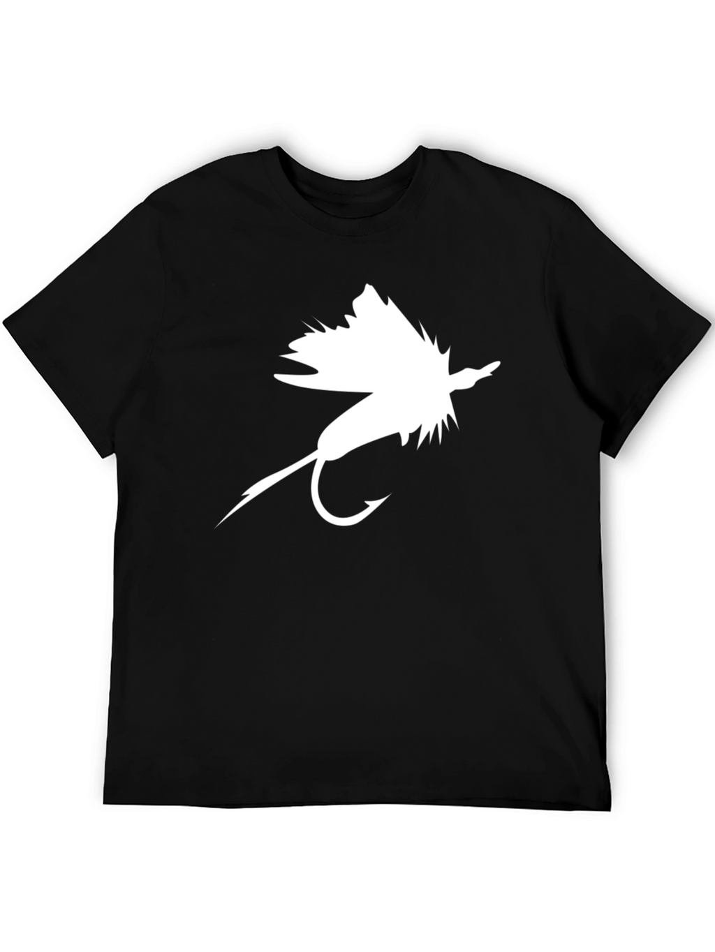 Fly Fishing Lure Graphic Tee - Black