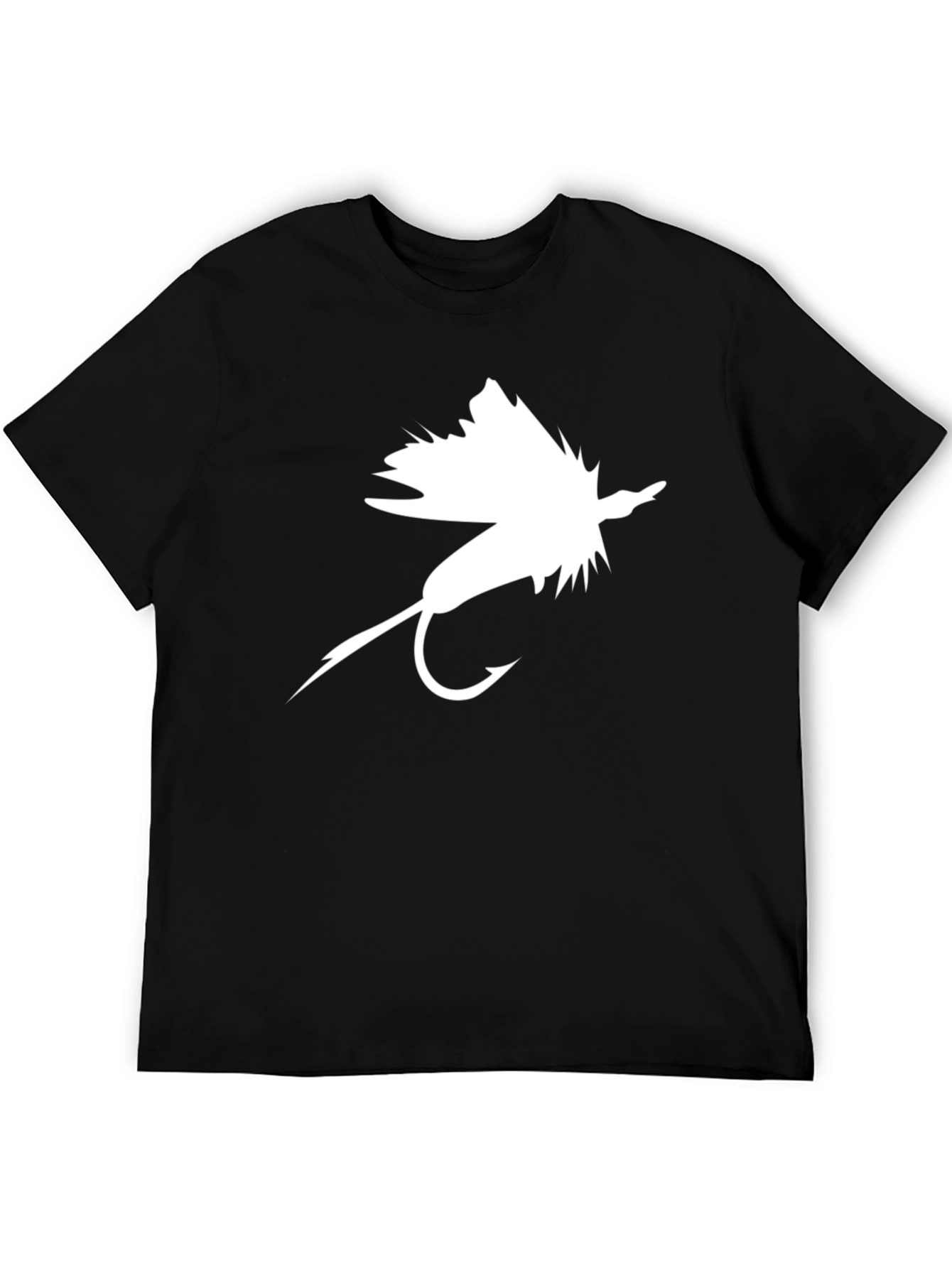 Fly Fishing Lure Graphic Tee - Black