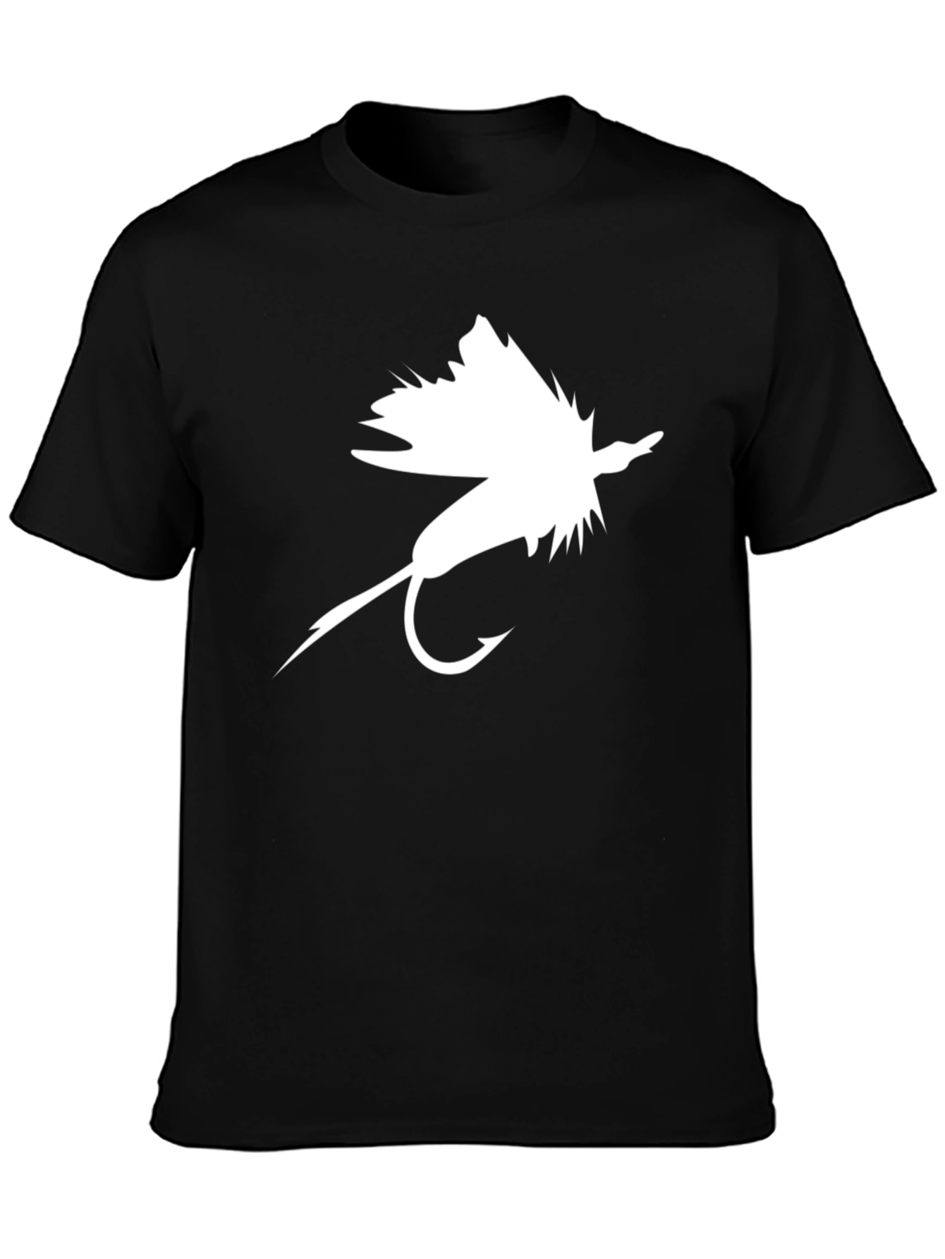Fly Fishing Lure Graphic Tee - Black