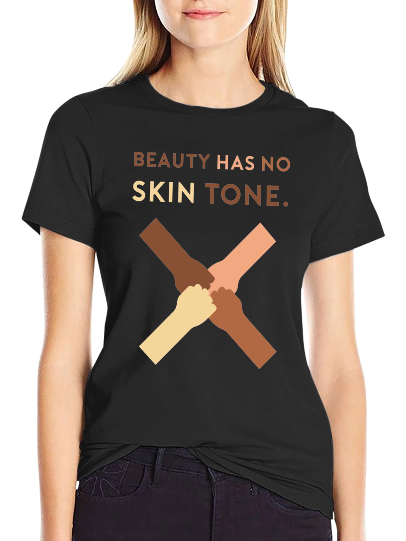Beauty Has No Skin Tone Graphic T-Shirt