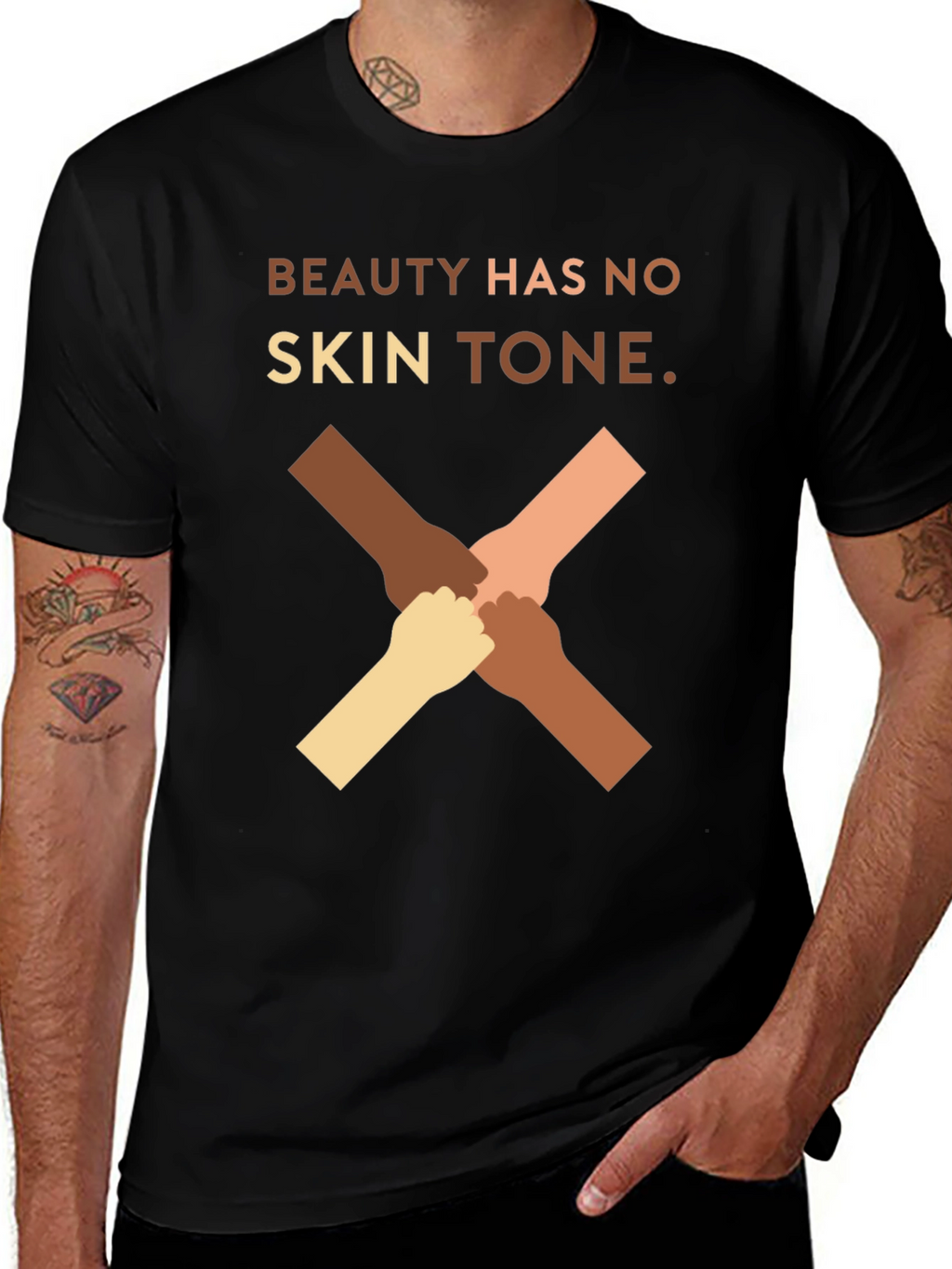 Beauty Has No Skin Tone Graphic T-Shirt
