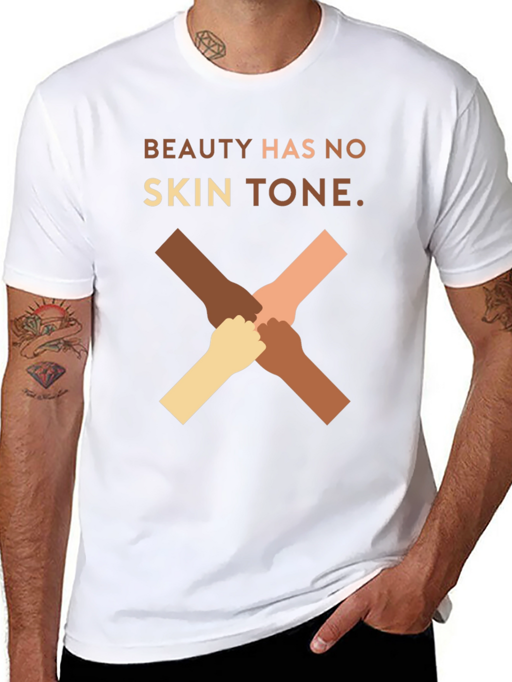 Beauty Has No Skin Tone Graphic T-Shirt