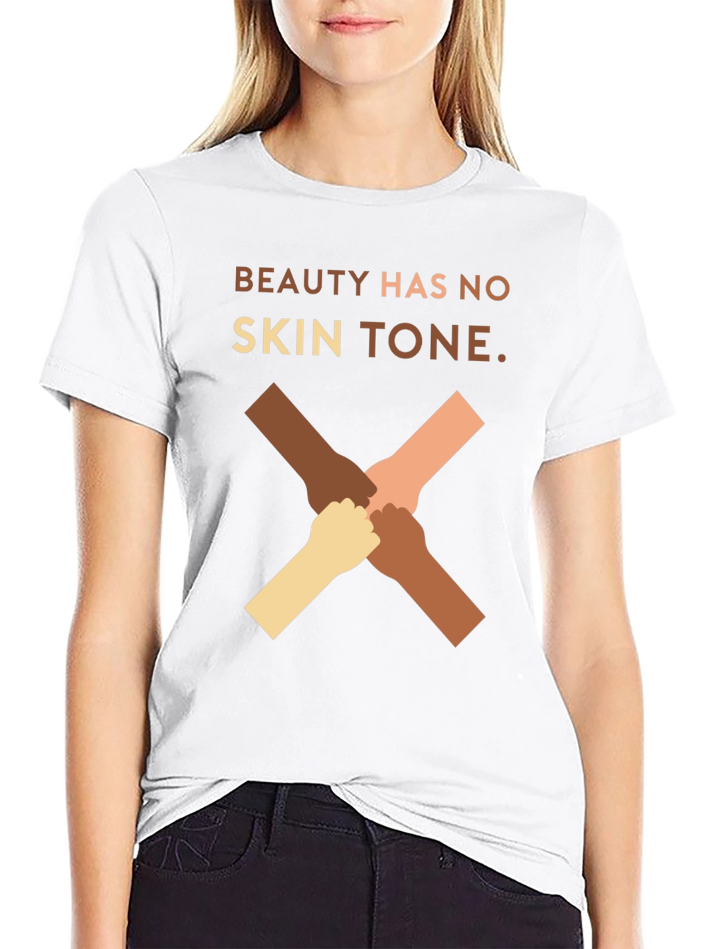 Beauty Has No Skin Tone Graphic T-Shirt
