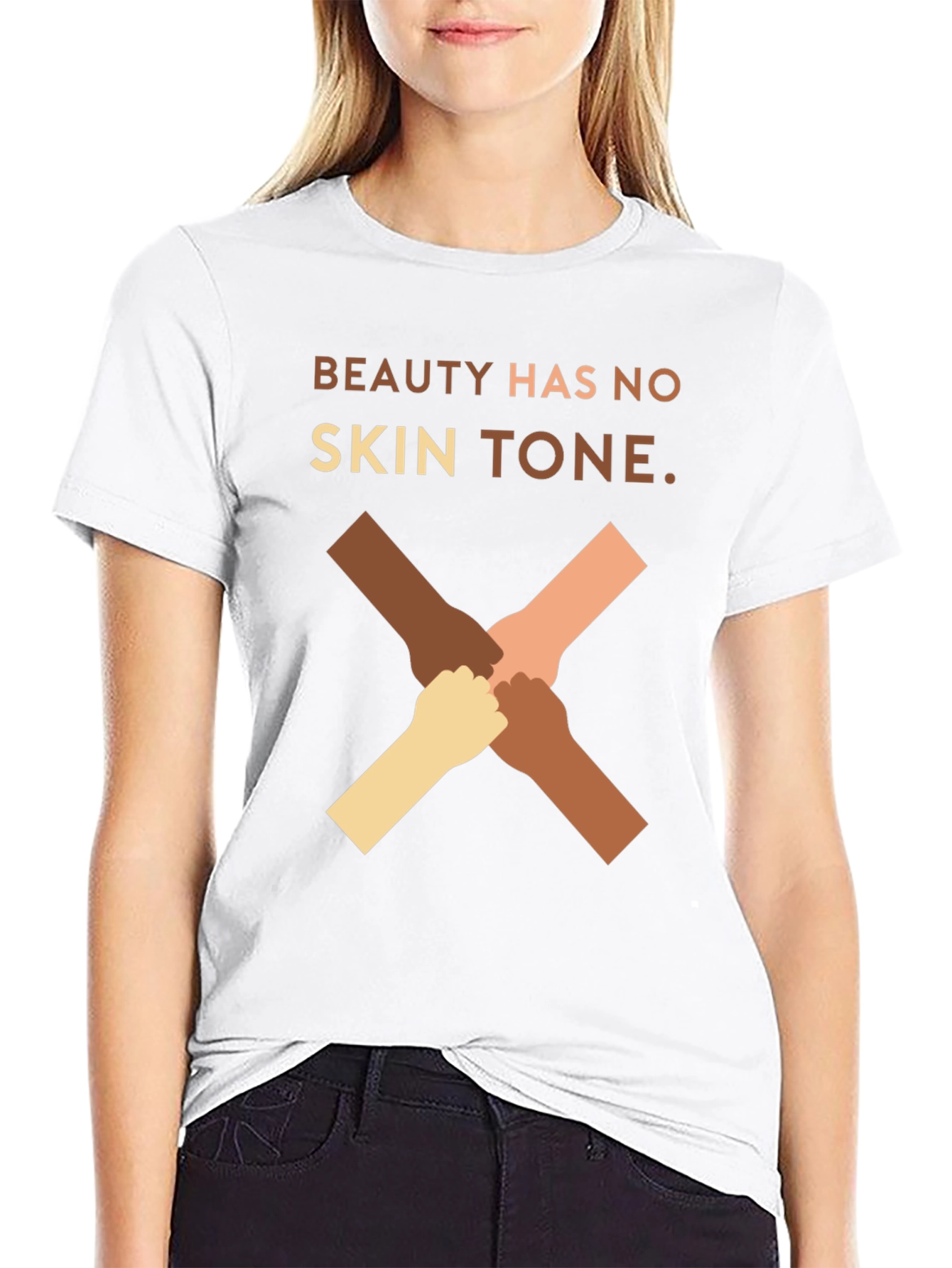 Beauty Has No Skin Tone Graphic T-Shirt