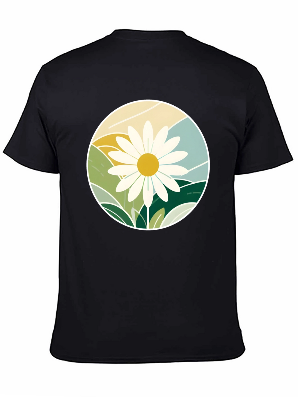 Daisy Mountainscape Graphic Tee - Black