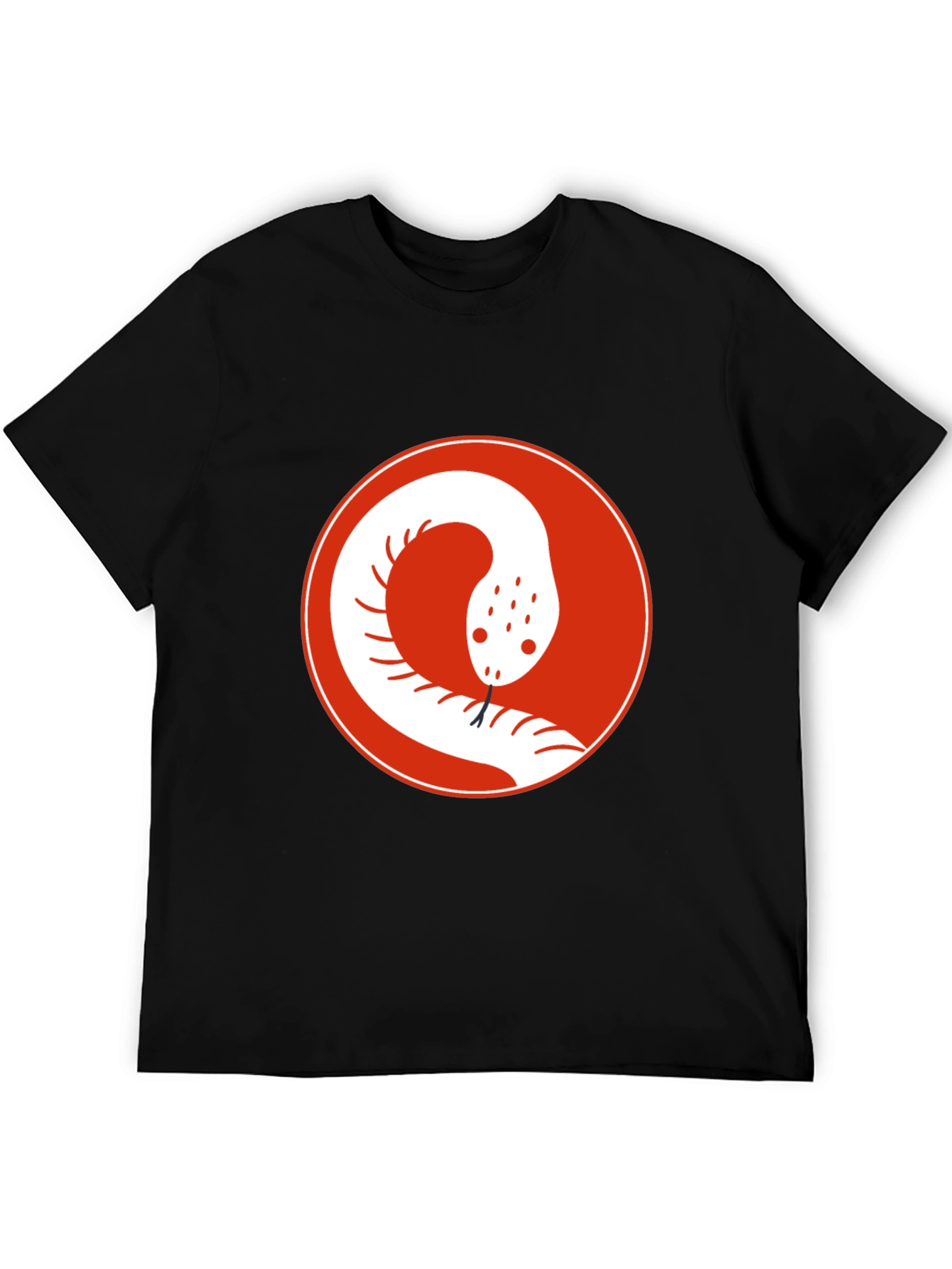 Snake Circle Graphic Tee - Cool Casual Style