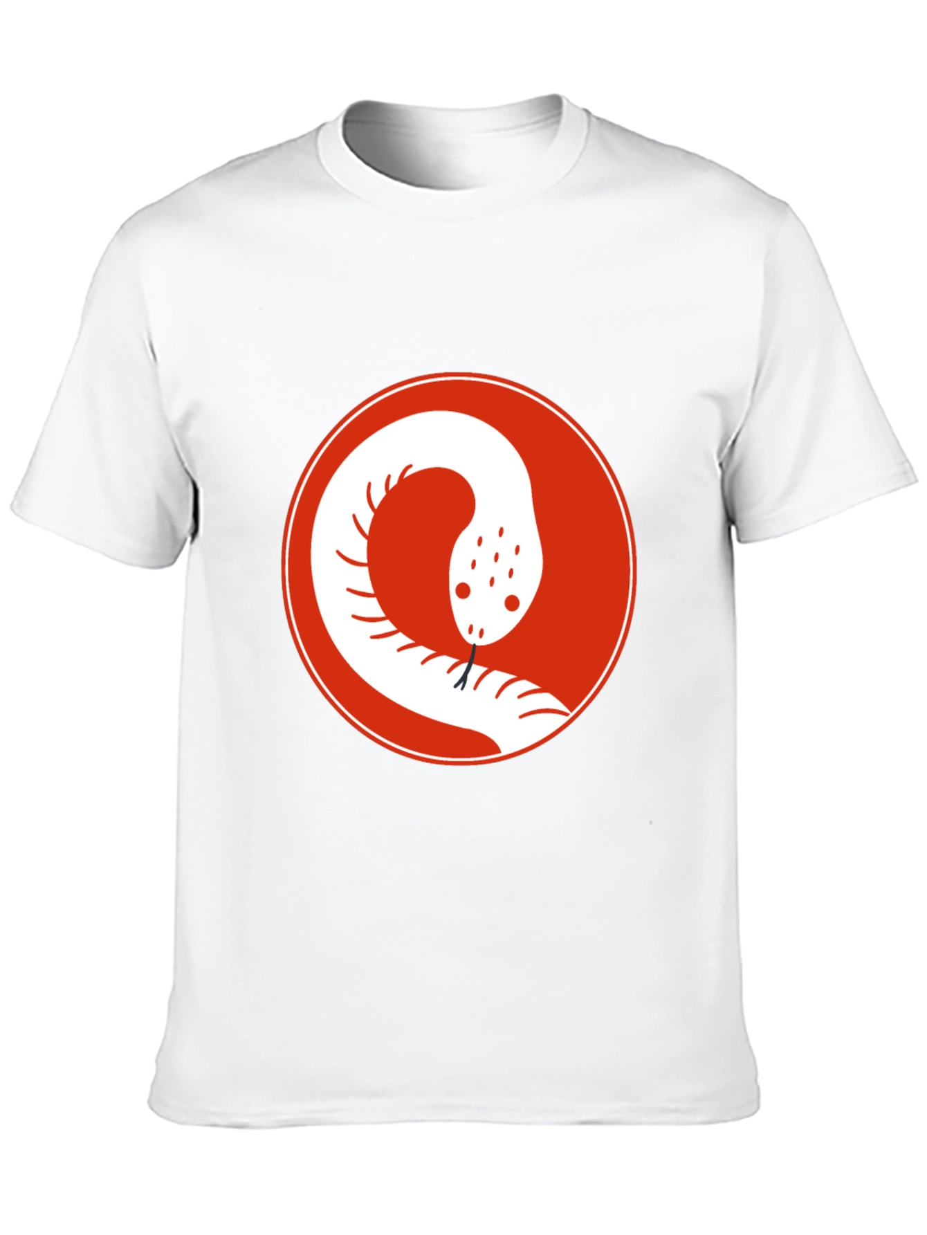 Snake Circle Graphic Tee - Cool Casual Style