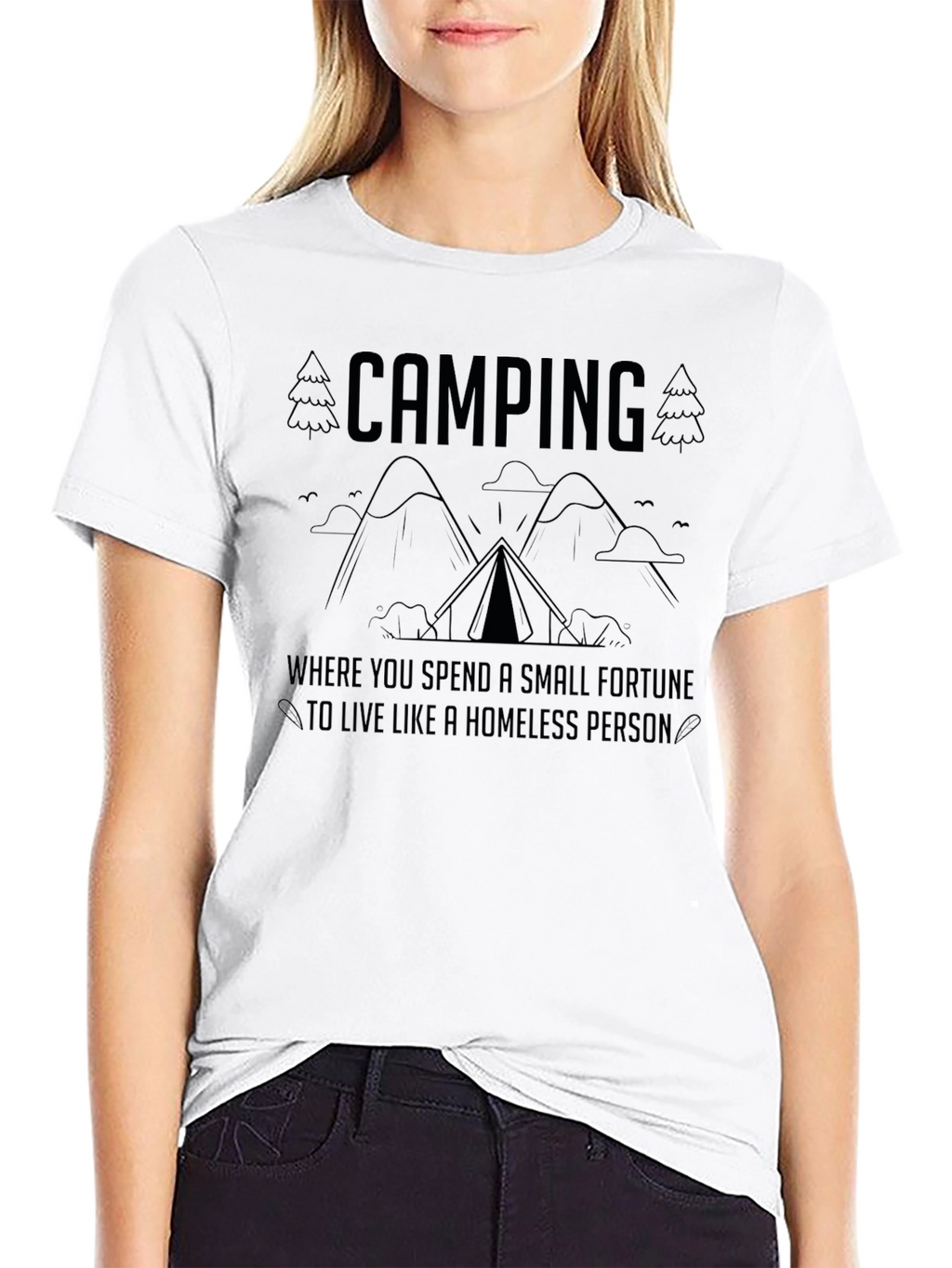 Camping Homeless Funny T-Shirt