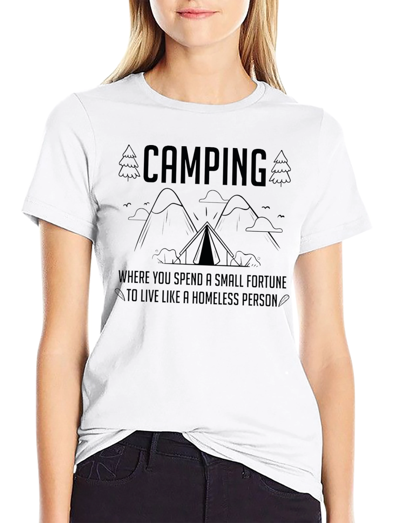 Camping Homeless Funny T-Shirt