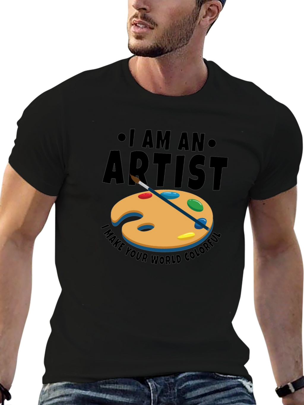 I am an Artist Mens Black Graphic Tee