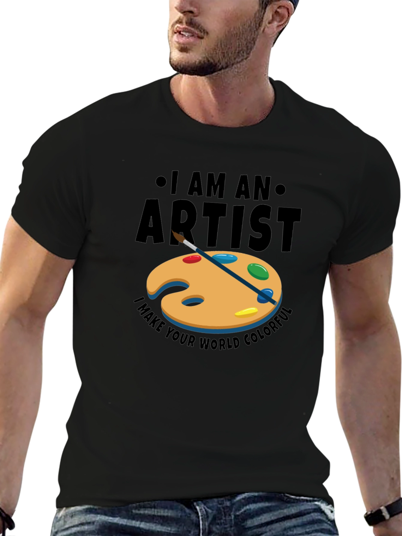 I am an Artist Mens Black Graphic Tee