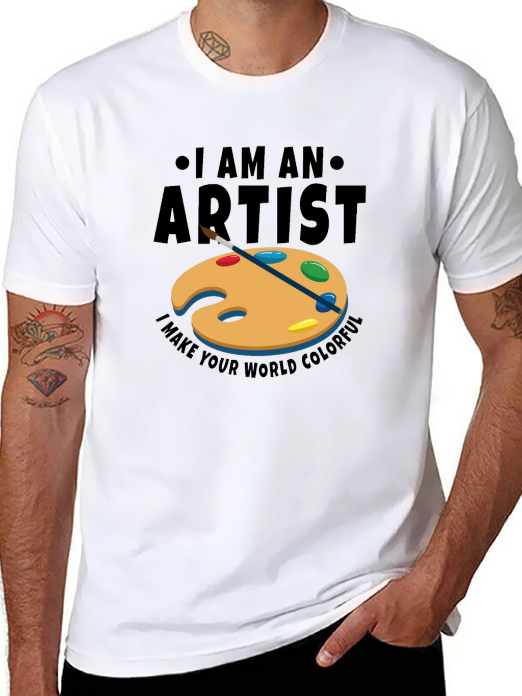 I am an Artist Mens Black Graphic Tee