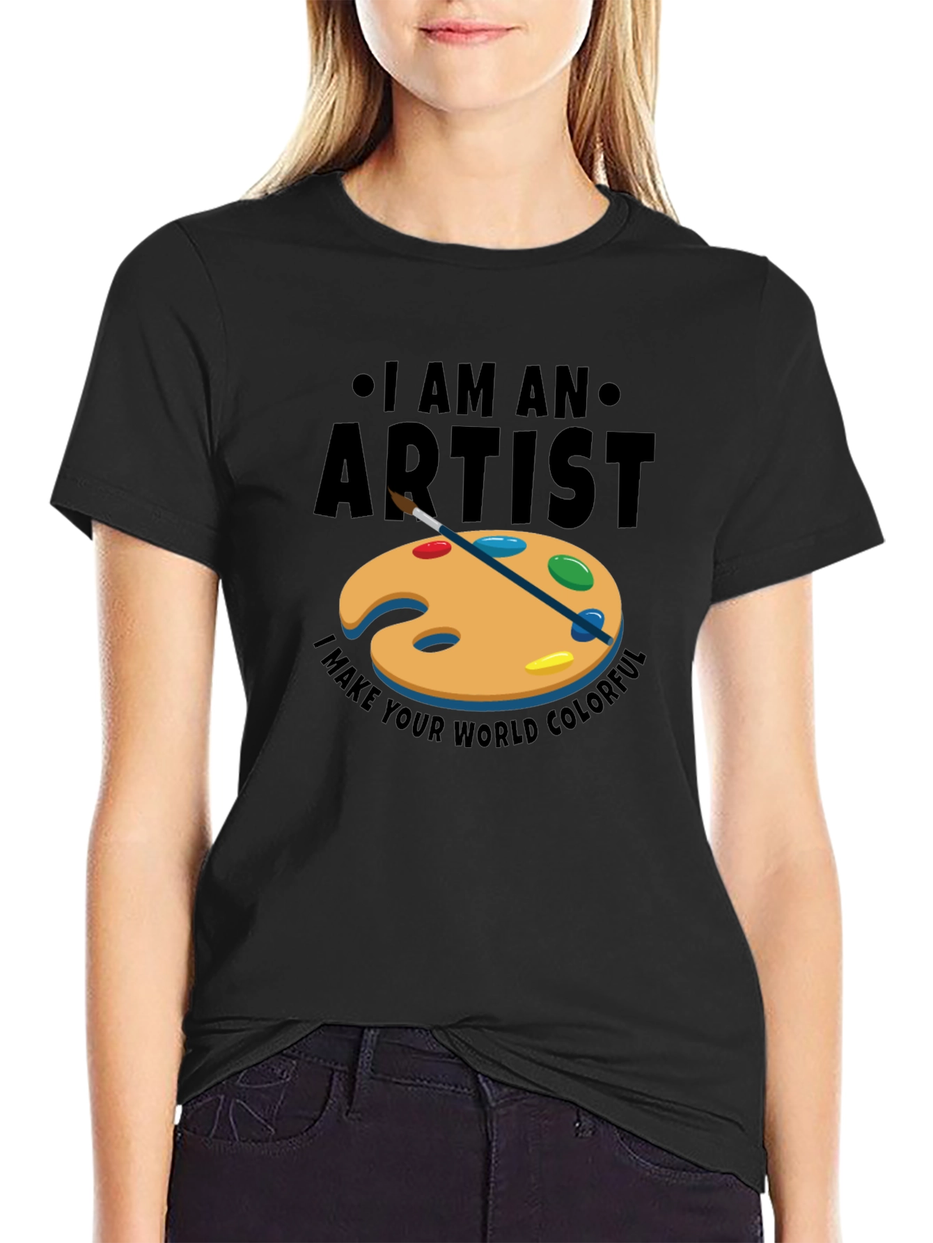 I am an Artist Mens Black Graphic Tee