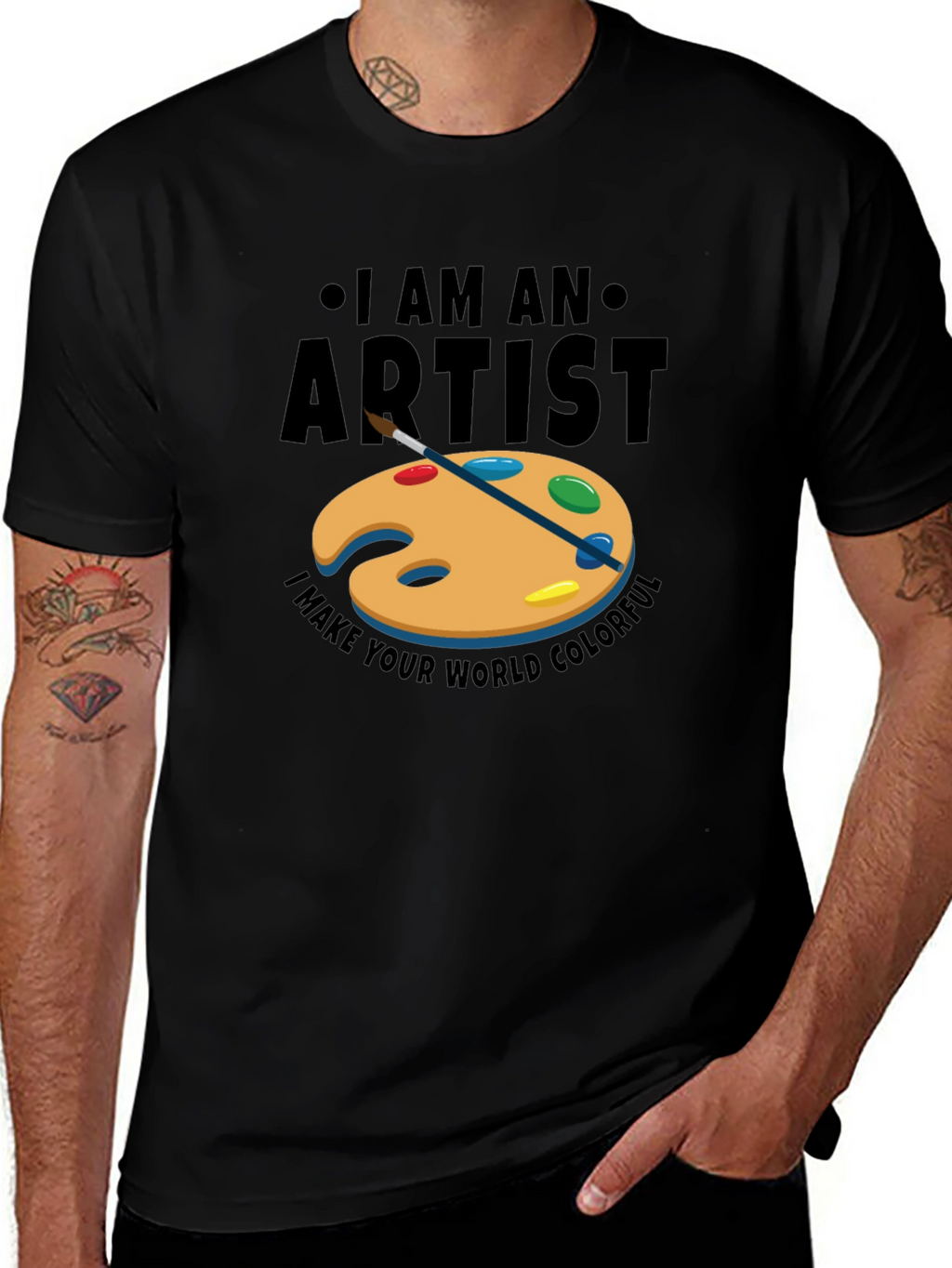 I am an Artist Mens Black Graphic Tee