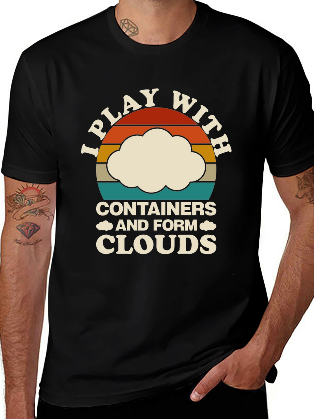 I Play With Containers Funny Cloud T-Shirt