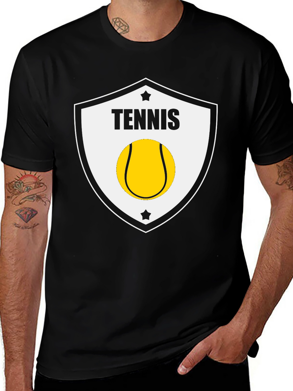 Tennis Shield T-Shirt - Stylish Sportswear Tee