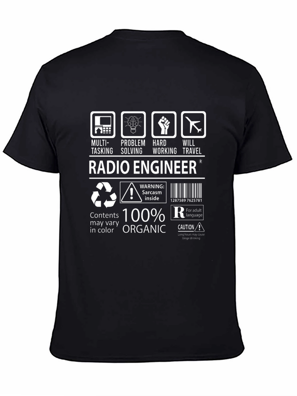 Radio Engineer 100% Organic Graphic T-Shirt