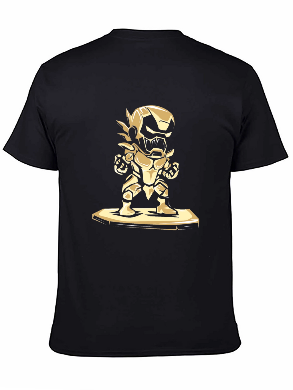 Golden Robot Warrior Graphic T-Shirt
