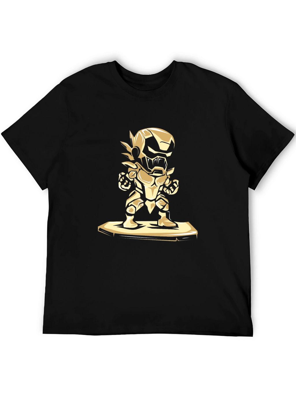 Golden Robot Warrior Graphic T-Shirt