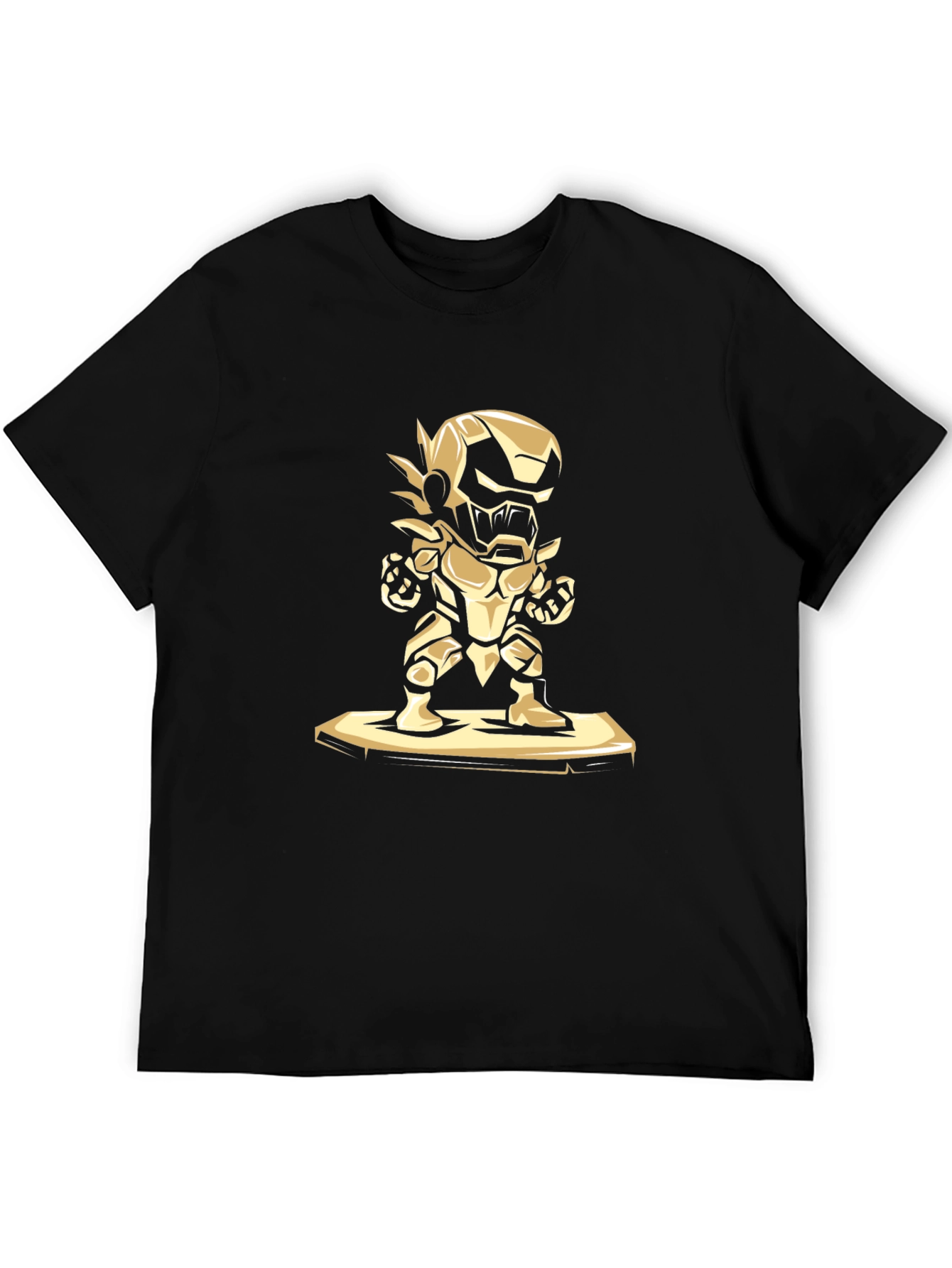 Golden Robot Warrior Graphic T-Shirt