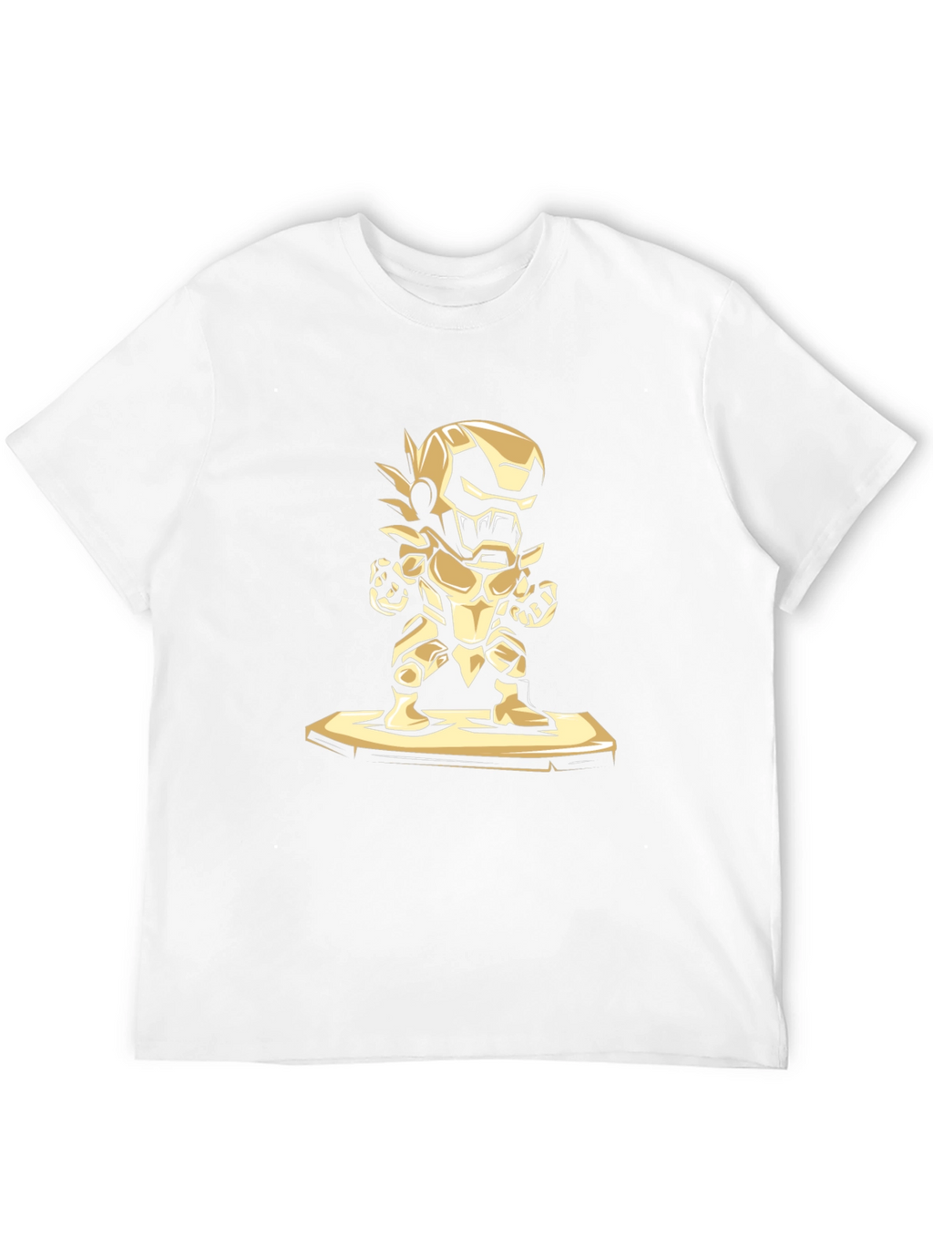 Golden Robot Warrior Graphic T-Shirt