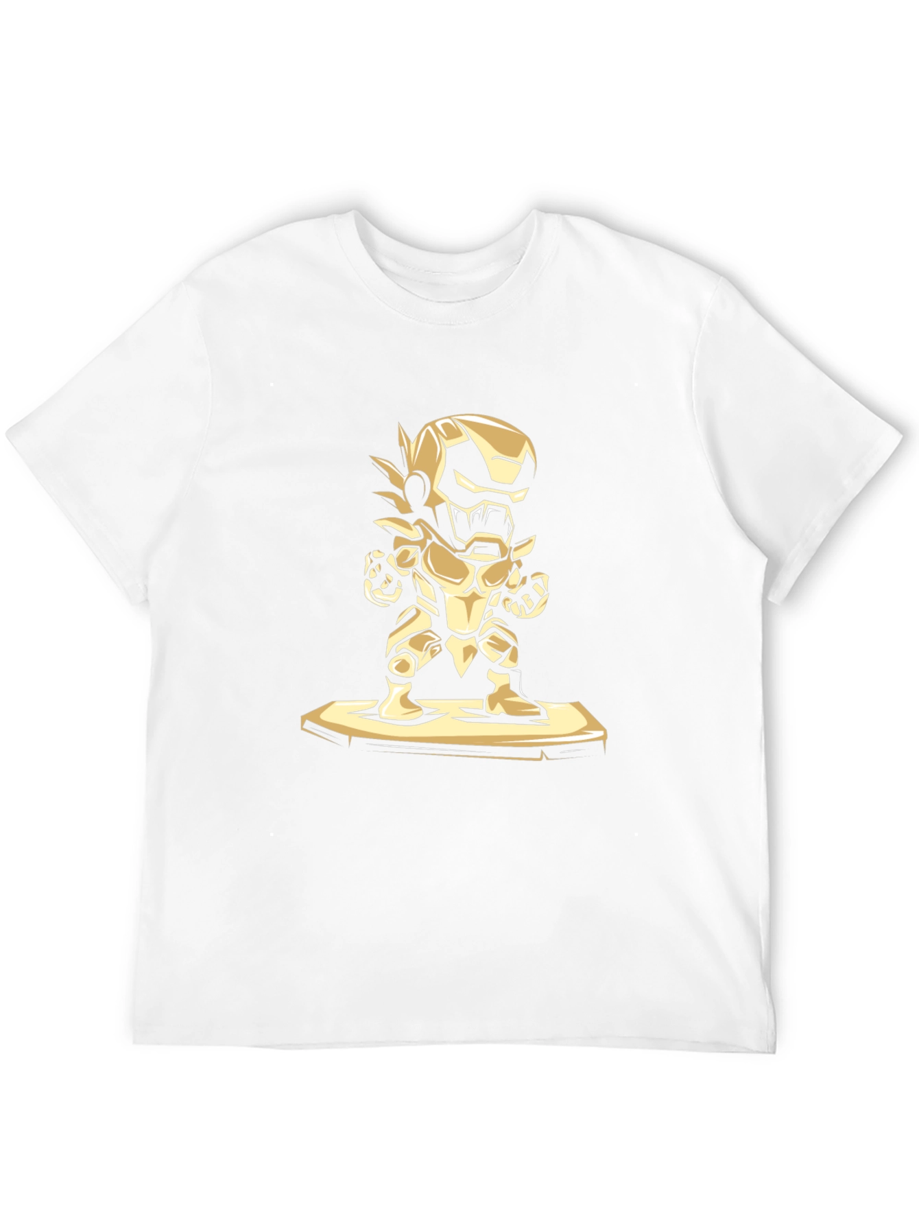 Golden Robot Warrior Graphic T-Shirt