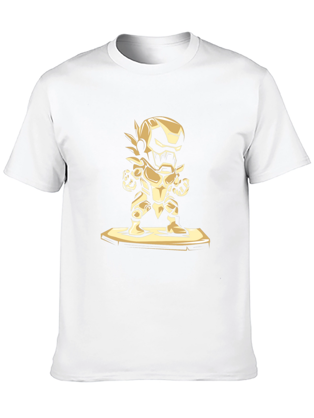 Golden Robot Warrior Graphic T-Shirt