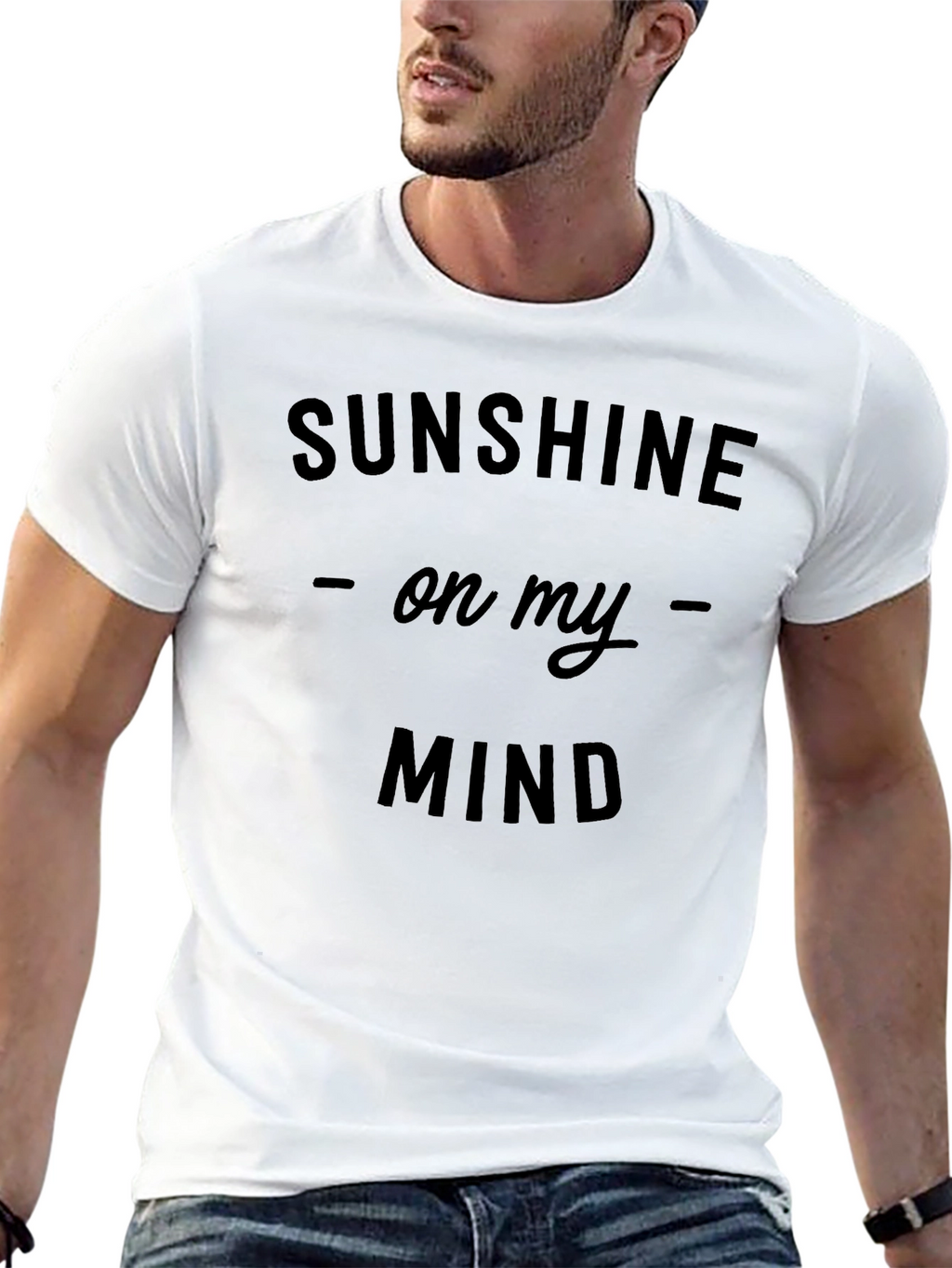 Sunshine On My Mind Black Graphic Tee Shirt