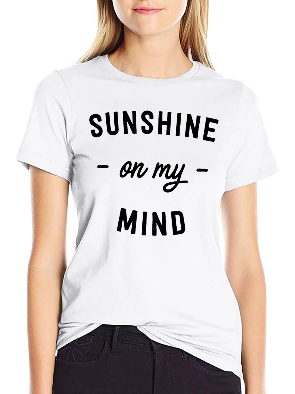 Sunshine On My Mind Black Graphic Tee Shirt