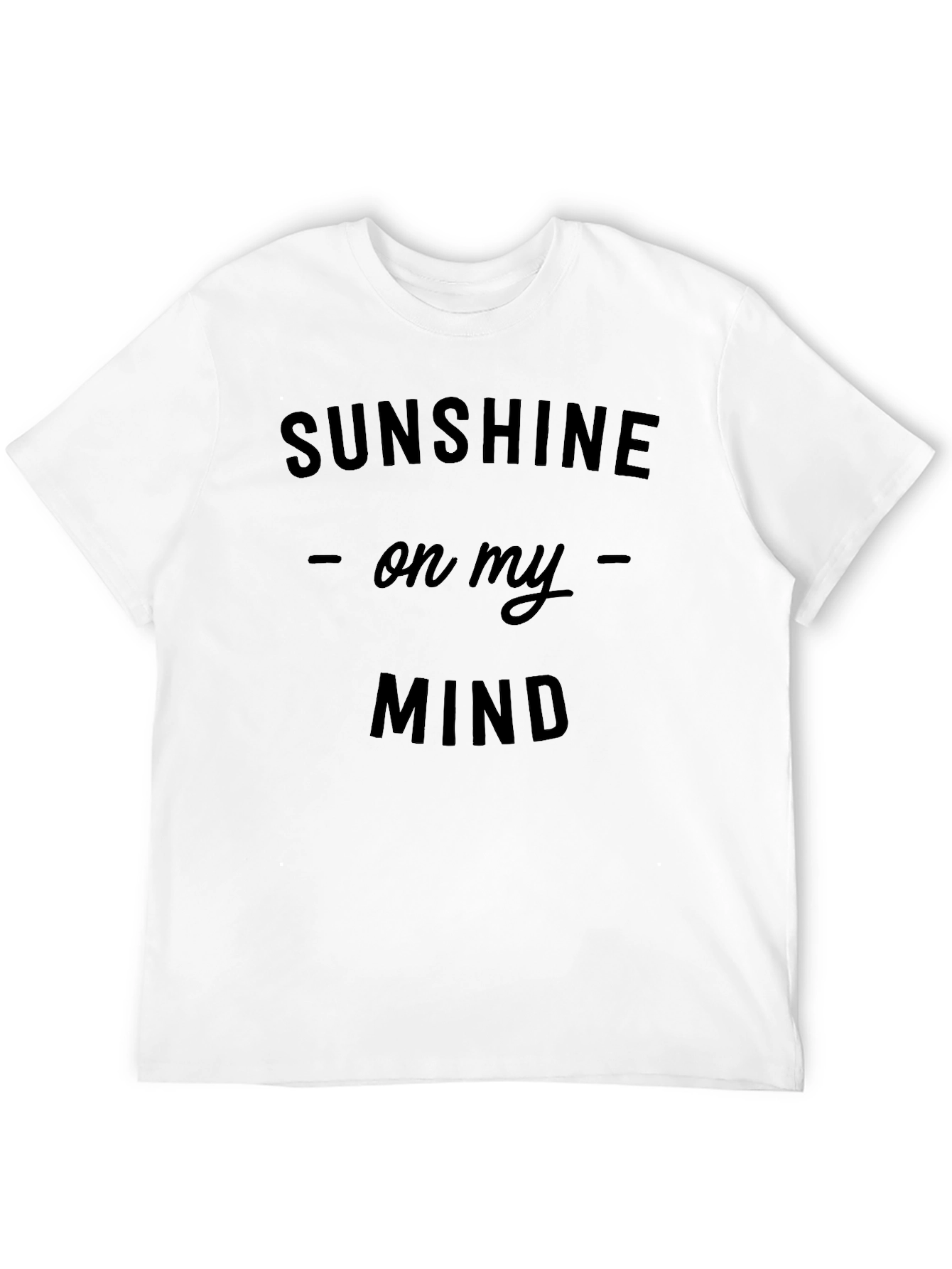 Sunshine On My Mind Black Graphic Tee Shirt