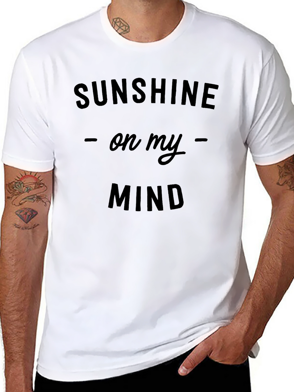 Sunshine On My Mind Black Graphic Tee Shirt