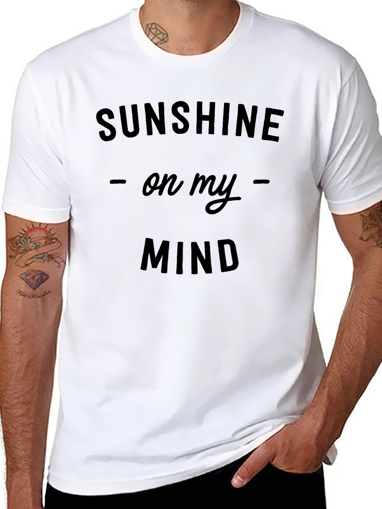 Sunshine On My Mind Black Graphic Tee Shirt