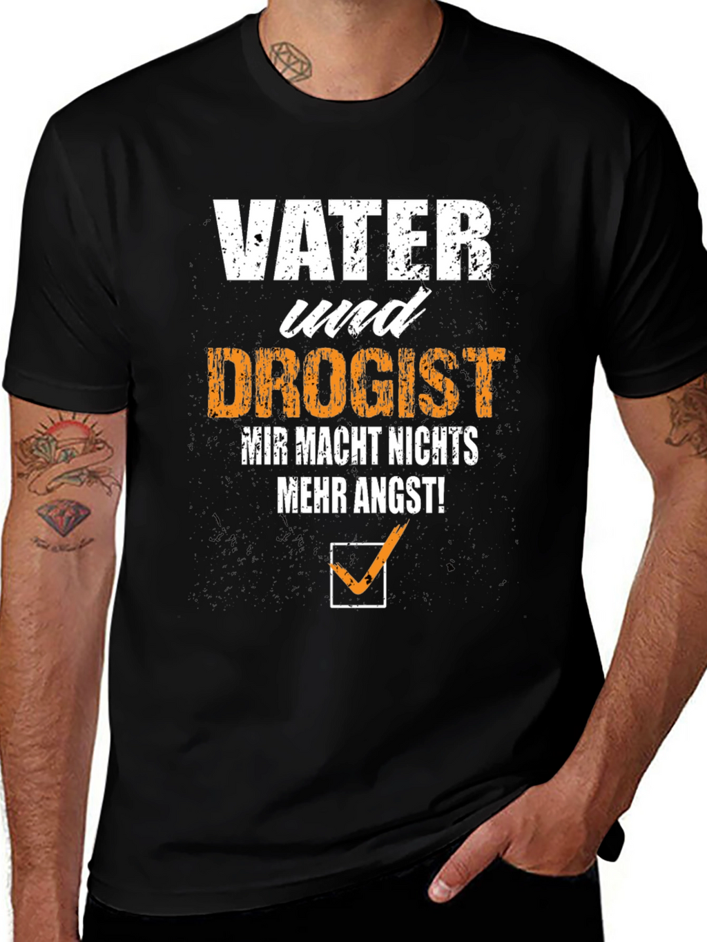 Vater Und Drogist Mens Black T-Shirt