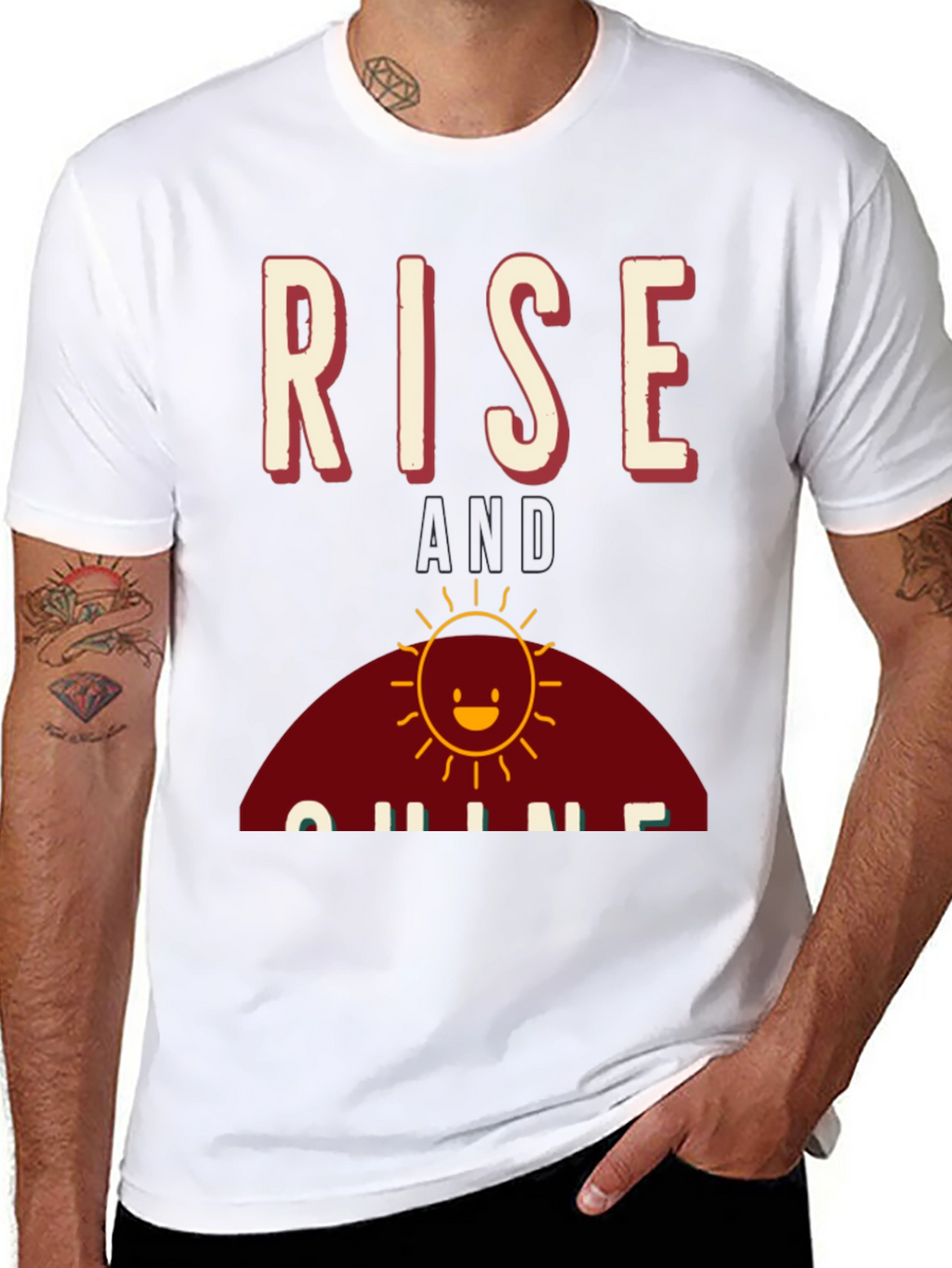Rise and Shine Graphic Tee - Black Cotton