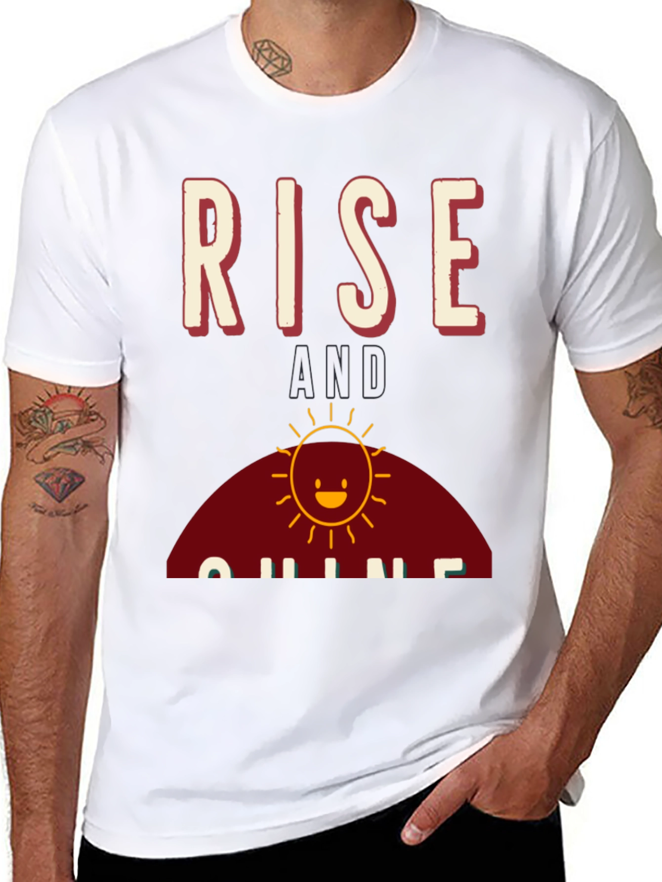 Rise and Shine Graphic Tee - Black Cotton