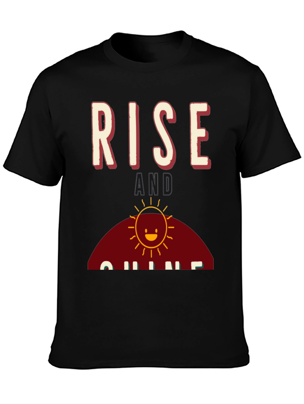 Rise and Shine Graphic Tee - Black Cotton
