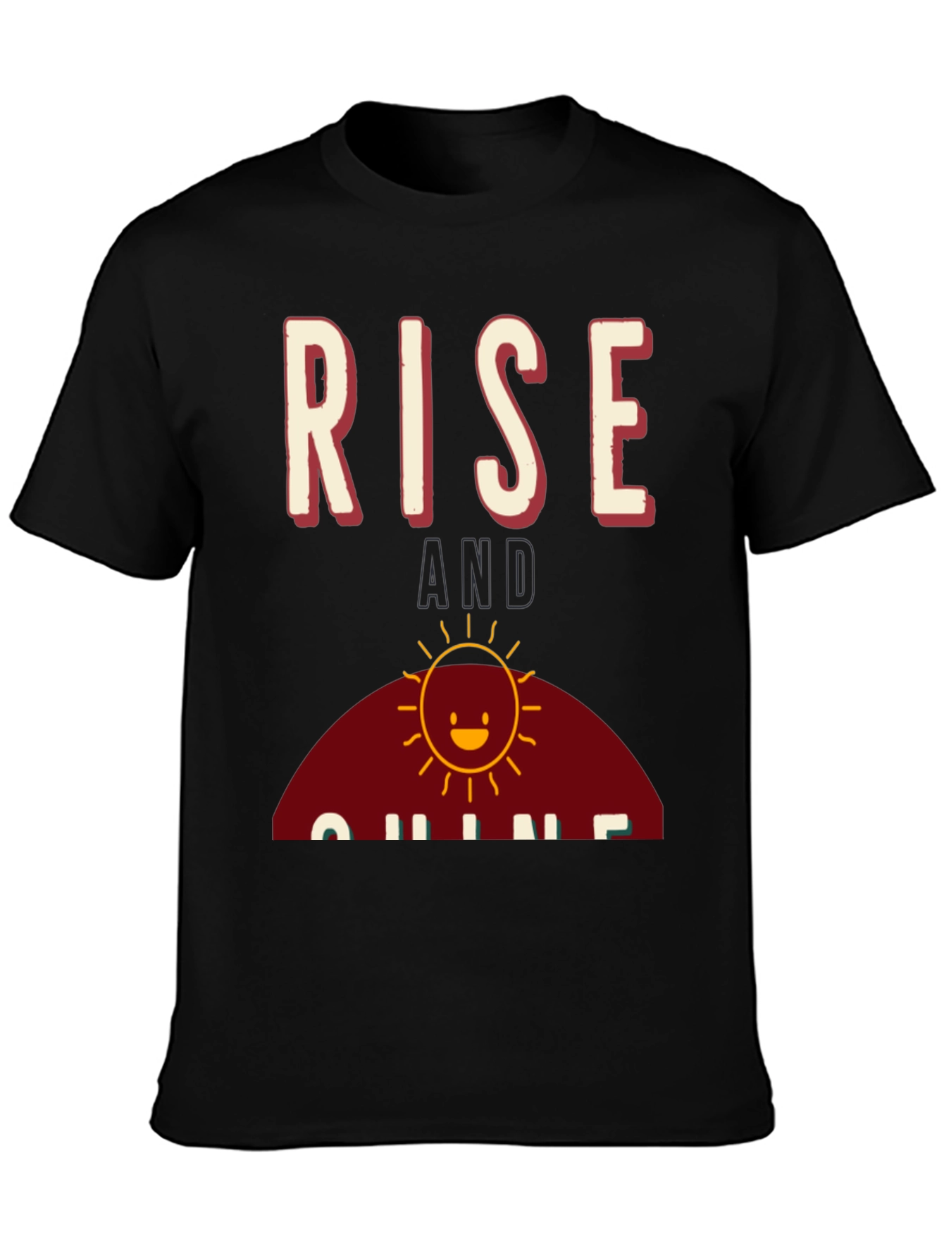 Rise and Shine Graphic Tee - Black Cotton
