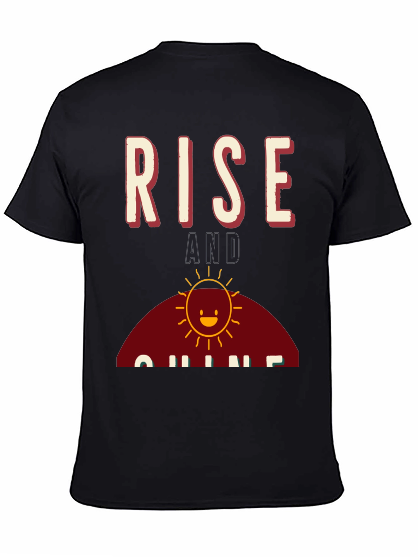 Rise and Shine Graphic Tee - Black Cotton